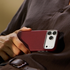 PITAKA Burgundy (PitaTap™) iPhone 18 Pro Max Edge Case