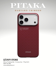 Ốp lưng iPhone 17 Pro Max - PITAKA Edge (with PitaTap) - Harvard Crimson