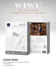 PIN DỰ PHÒNG WIWU POWER PLUS 12.000MAH | 65W