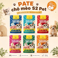 Pate S2 Pet gói 85g cho chó và mèo nhiều vị thơm ngon