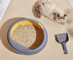 Khay vệ sinh tròn gắn nơ