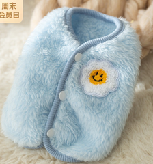 Áo bông xanh hoa size L 8-11kg