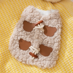 Áo Bông Cúc Gấu Xám