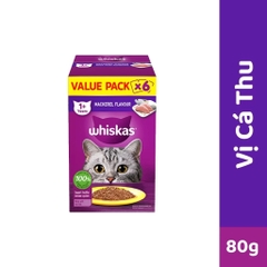 Pate mèo - Whiskas - hộp 6 gói (Tiết kiệm) - Nhiều vị