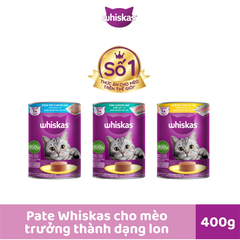 Pate Whiskas lon 400gram cho mèo