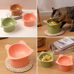 Bát ăn đế cao mặt mèo