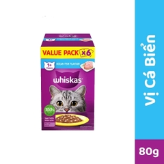Pate mèo - Whiskas - hộp 6 gói (Tiết kiệm) - Nhiều vị