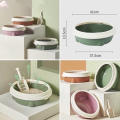 Khay vệ sinh tròn cho mèo 41*37*13.5cm