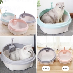 Khay vệ sinh tròn có chân cho mèo