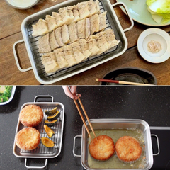 Bộ Khay Nướng Chữ Nhật 3 Món Quai Vuông