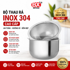 Bộ Thau Rá Inox 304