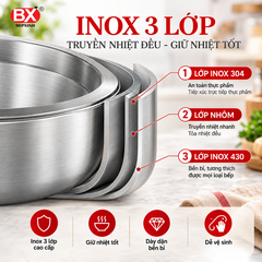 Nồi Cơm Trộn Đa Năng Inox 3 Lớp Be-Home