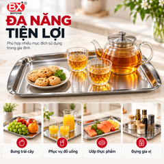 Khay Trà Inox 304