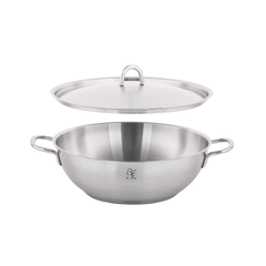 Chảo Inox 2 Quai (Wok) Be-Home - 28x9.0cm