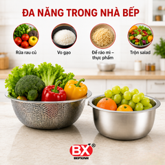 Bộ Thau Rá Inox 304