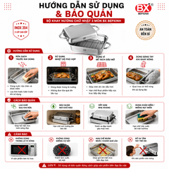 Bộ Khay Nướng Chữ Nhật 3 Món
