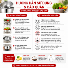 Bộ Thau Rá Inox 304