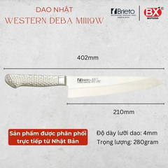 Dao Bếp Nhật M1119W DEBA Kiểu Âu 2 lưỡi 210mm