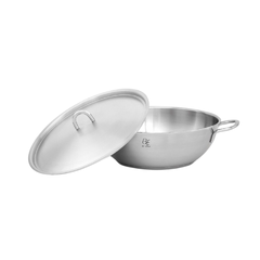 Chảo Inox 2 Quai (Wok) Be-Home - 28x9.0cm