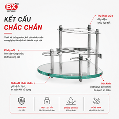 Kệ Góc Kính Inox 304