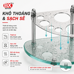 Kệ Góc Kính Inox 304