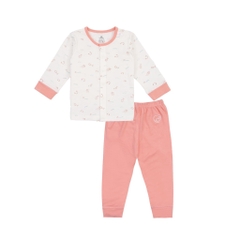 (0M-6M) Bộ dài tay cài giữa Bu Baby - Bambus BBB110206 - Quần áo BU Baby Chính hãng