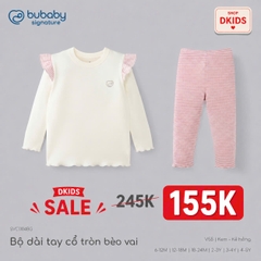 BU Baby (6M-5Y) Bộ dài tay cổ tròn Thu êm Bubaby Bambus BBB110406 | Quần áo BU chính hãng