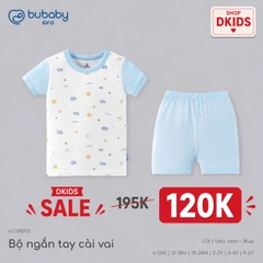 (6M - 5Y) Bộ quần áo ngắn tay cài vai BUBABY SALE 2026