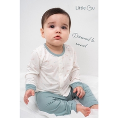 (0M-6M) Bộ dài tay cài giữa Bu Baby - Bambus BBB110206 - Quần áo BU Baby Chính hãng