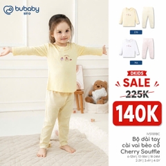 BU Baby (6M-5Y) Bộ dài tay cổ tròn Thu êm Bubaby Bambus BBB110406 | Quần áo BU chính hãng
