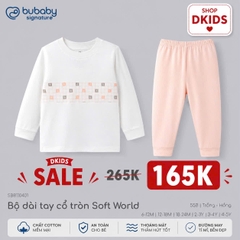 BU Baby (6M-5Y) Bộ dài tay cổ tròn Thu êm Bubaby Bambus BBB110406 | Quần áo BU chính hãng