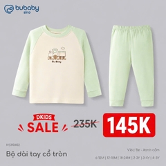 BU Baby (6M-5Y) Bộ dài tay cổ tròn Thu êm Bubaby Bambus BBB110406 | Quần áo BU chính hãng