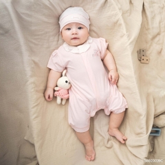 BU Baby (0M-12M) Body đùi ngắn tay cài giữa bèo cổ Bamboo SBB2302BC | Body sơ sinh chính hãng