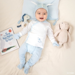 BU Baby (0M-3M) Bộ dài tay cài chéo Viscose Cotton SVC110801 | Quần áo chính hãng