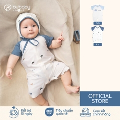BU Baby (0M-12M) Body đùi ngắn tay cài giữa Little Car Bamboo SBB230200 | Body Sơ sinh chính hãng