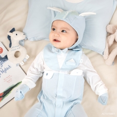 BU Baby Set phụ kiện Yếm Giả vest, Mũ Bonnet Little Pony, Bao tay bao chân bé trai BU Baby AVC01 | Phụ kiện chính hãng