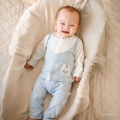 BU Baby (1M-12M) Bộ dài tay cài giữa Giả vest BU Siro BSR1102VE | Quần áo chính hãng