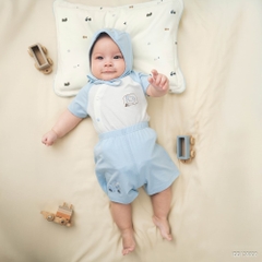 BU Baby (0M-9M) Bộ ngắn tay cài chéo Little Car Bamboo IBB130800 | Quần áo chính hãng