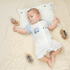 BU Baby (0M-12M) Body đùi ngắn tay cài giữa Little Car Bamboo SBB230200 | Body Sơ sinh chính hãng