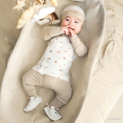 BU Baby Set Phụ kiện Mũ tròn Yếm Bao tay bao chân thoáng mát mềm mịn xinh yêu cho bé AVS1|Chính Hãng