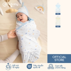 BU Baby Phụ kiện chăm sóc giấc ngủ Chăn ủ có mũ Little Rainbow Viscose CVS0817LR | Hàng Chính hãng