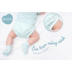 (0M-6M) Body chip ngắn tay cổ chồm Bu Baby - Bambus BBB260501