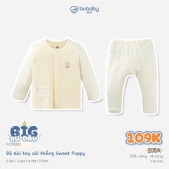 BU Baby (0M-12M) Bộ dài tay cài giữa Little Rainbow Bubaby Viscose IVS1102LR | Body Chính hãng
