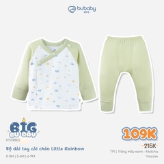 BU Baby (0-6M) Bộ dài tay cài chéo Bubaby Siro Viscose I VS110800 | Quần áo  Chính hãng