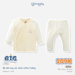 BU Baby (0M-9M) Bộ dài tay, ngắn tay cài chéo bé gái Little Car Bamboo SBB1108BG | Quần áo sơ sinh chính hãng