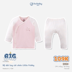 BU Baby (0M-9M) Bộ dài tay, ngắn tay cài chéo bé gái Little Car Bamboo SBB1108BG | Quần áo sơ sinh chính hãng