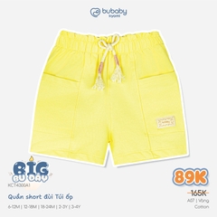 BU Baby (6M-5Y)  Quần cộc short đùi túi ốp kiểu dáng thể thao năng động Cotton KCT4300A1 | Hàng Chính Hãng