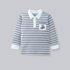 (6M-5Y) Áo Polo dài tay Mini Lines BU Baby Ponie, Cotton áo dài tay thu đông, áo dài tay trẻ em | PCT310300