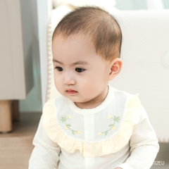 (1-12M) Bộ quần áo dài tay thêu hoa Bubaby, bộ dài tay trẻ em, bộ dài tay bé gái Bambus SBB1102EU