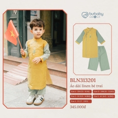 (6M-5Y) Set đồ Tết cao cấp BU Baby - Áo dài thiết kế thêu kèm quần Bubaby cho bé trai bé gái sang trọng sành điệu